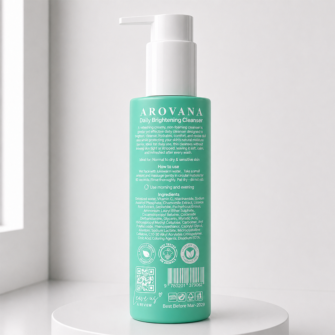 Arovana Daily Brightening Cleanser Bottle