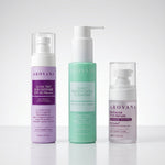 Three Arovana skincare products on a white background